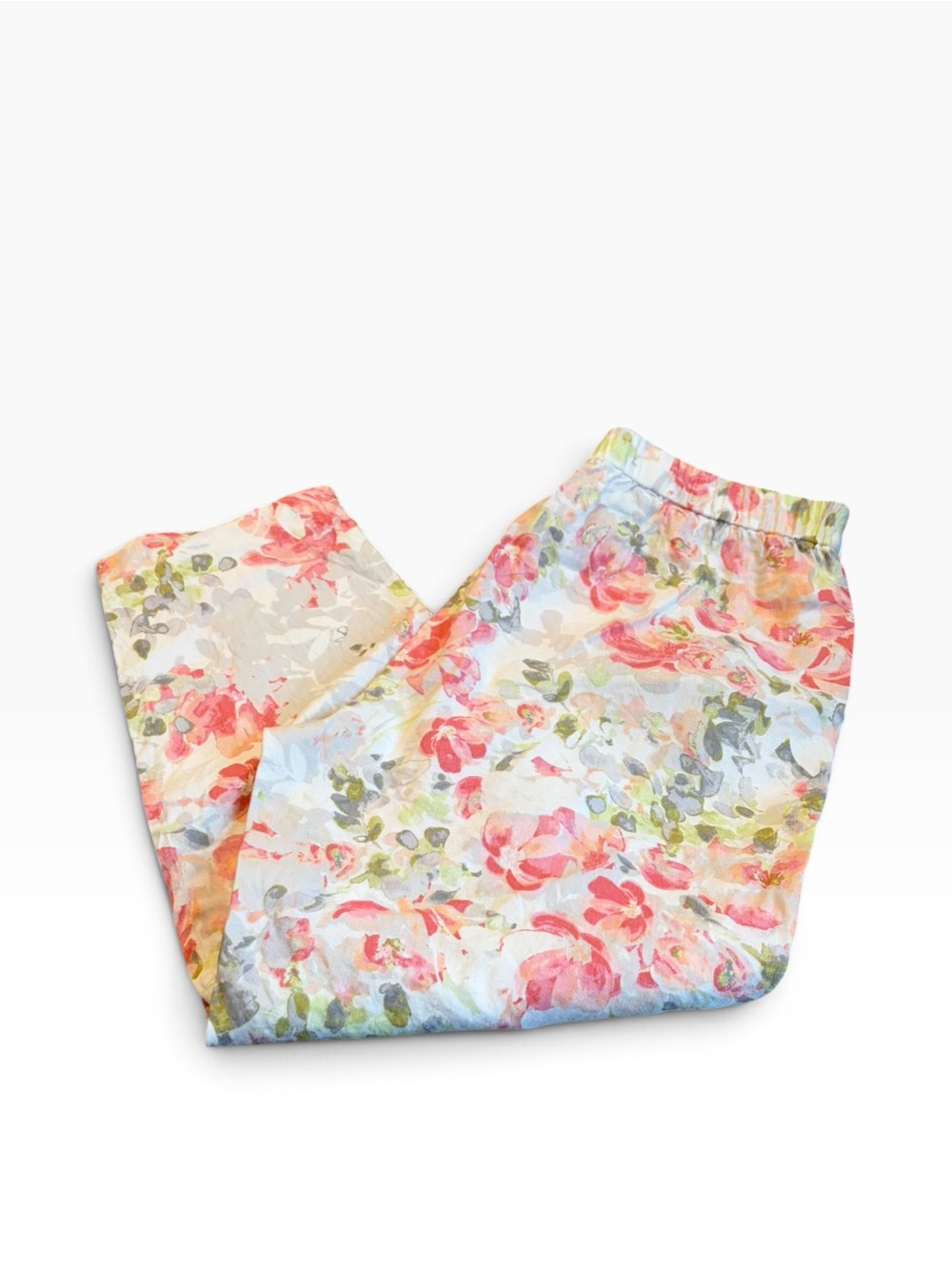 J JILL cropped floral linen pants